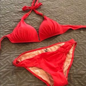 Coral Victoria secret 2 piece swimsuit